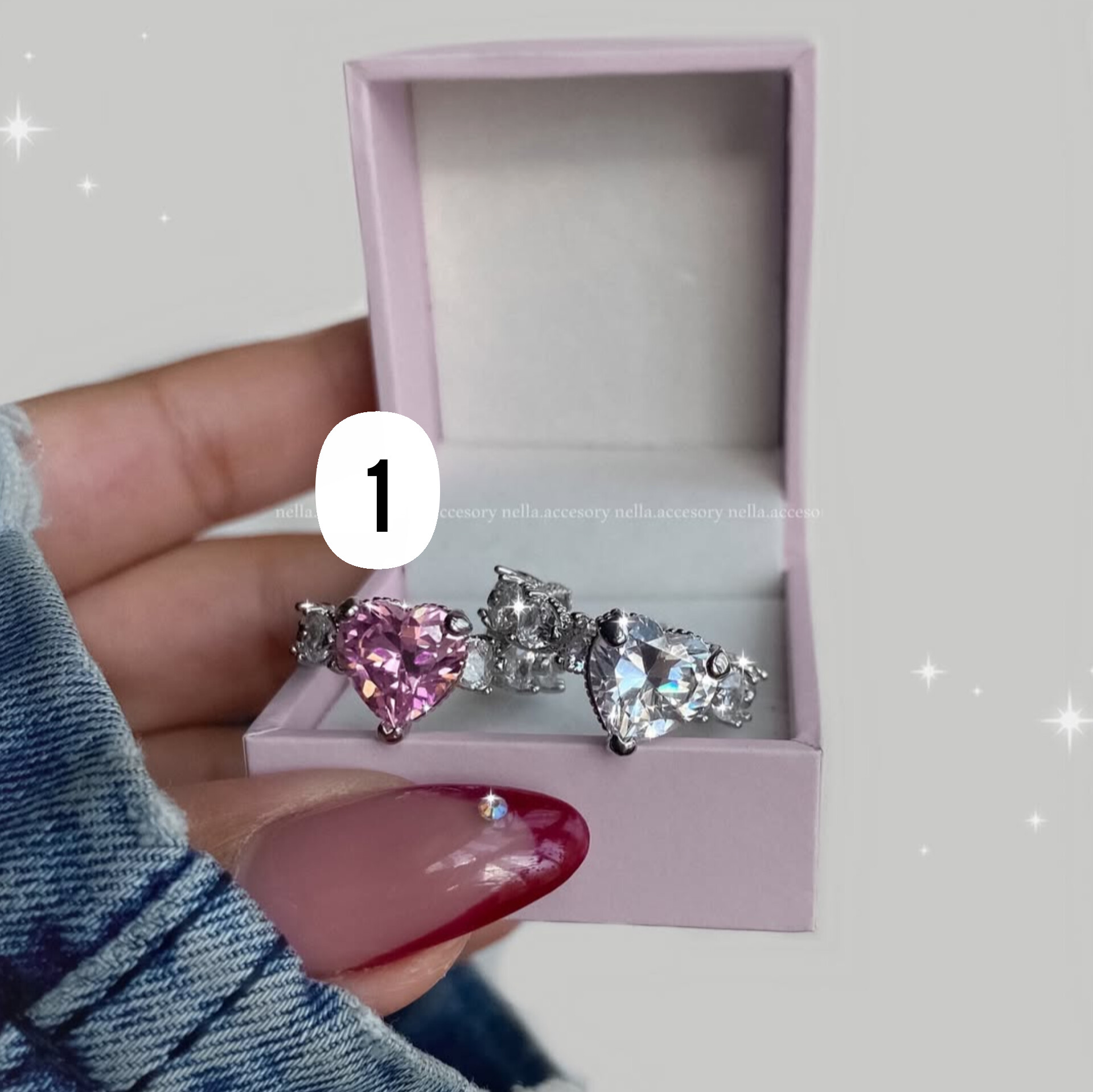 انگشتر قلب صورتی