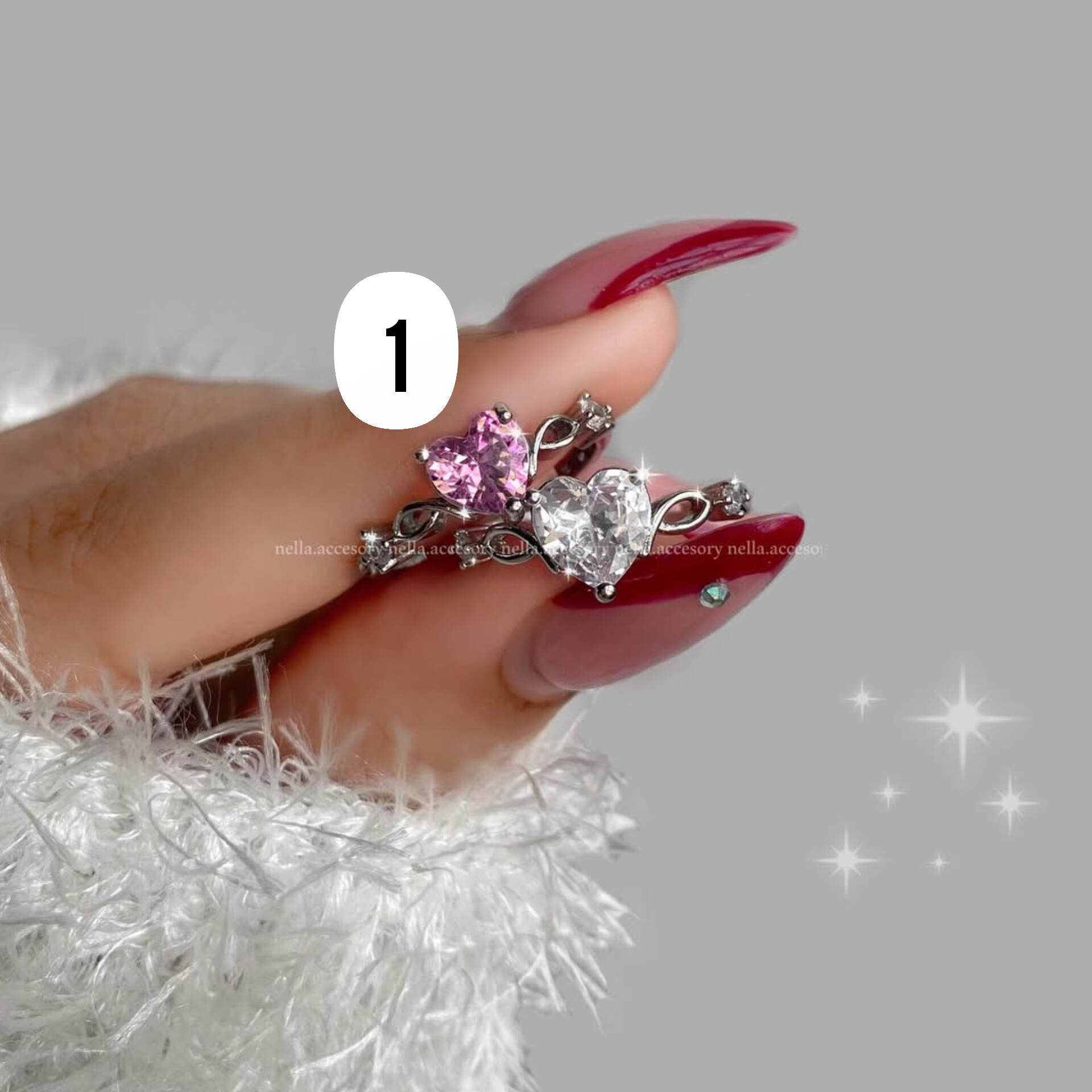 انگشتر قلب صورتی