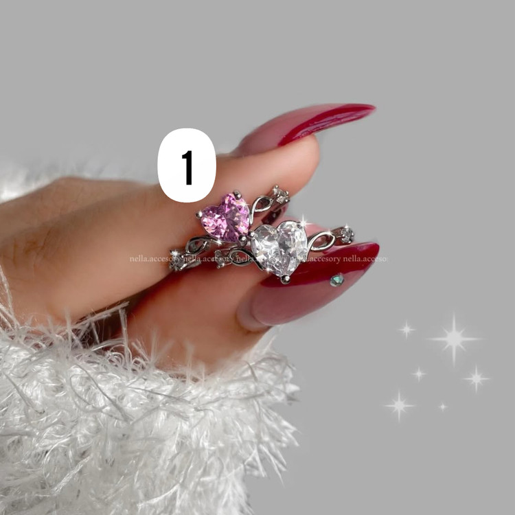 انگشتر قلب صورتی